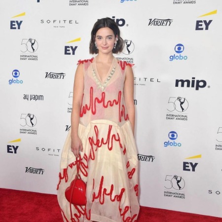 Céline  Buckens at the 50th International Emmy Awards.